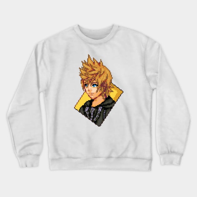 Organization XIII Roxas Pixel Art Crewneck Sweatshirt by inotyler